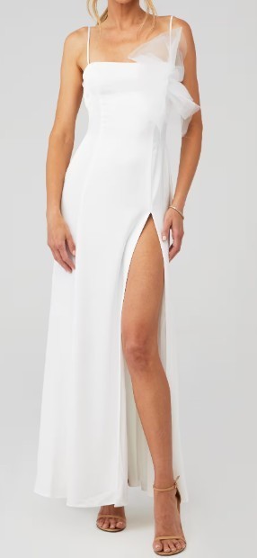 $398 Katie May Ivory Grad Bridal Shower Floral Gown sz Small Whimsy Romantic