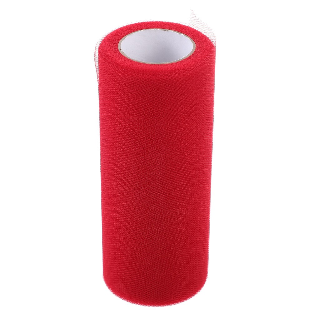 Roll of 22M*15CM Banquet Wedding DIY Tulle Craft Tutu Decoration (Red)