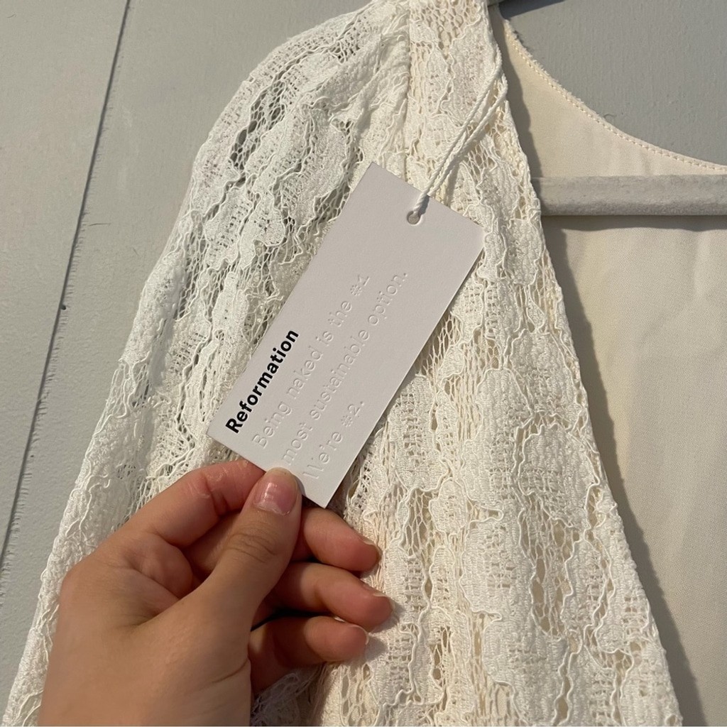 NWT Reformation Lace Hestia Mermaid Dress Wedding Gown Size 0 Ivory