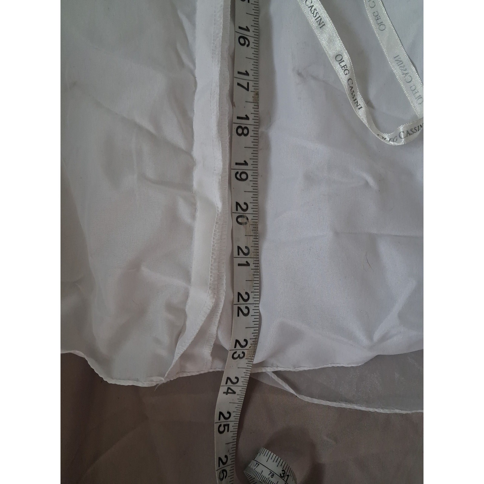 Oleg Cassini White Strapless Gold And Silver Beaded Ball Gown Womens Size 10
