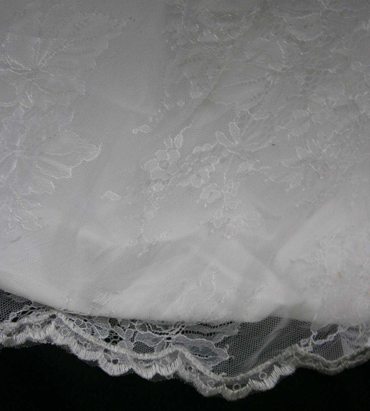 Designer Wedding SKIRT ONLY Separate 10 A-Line Lace Scallop Hem Pockets Buttons