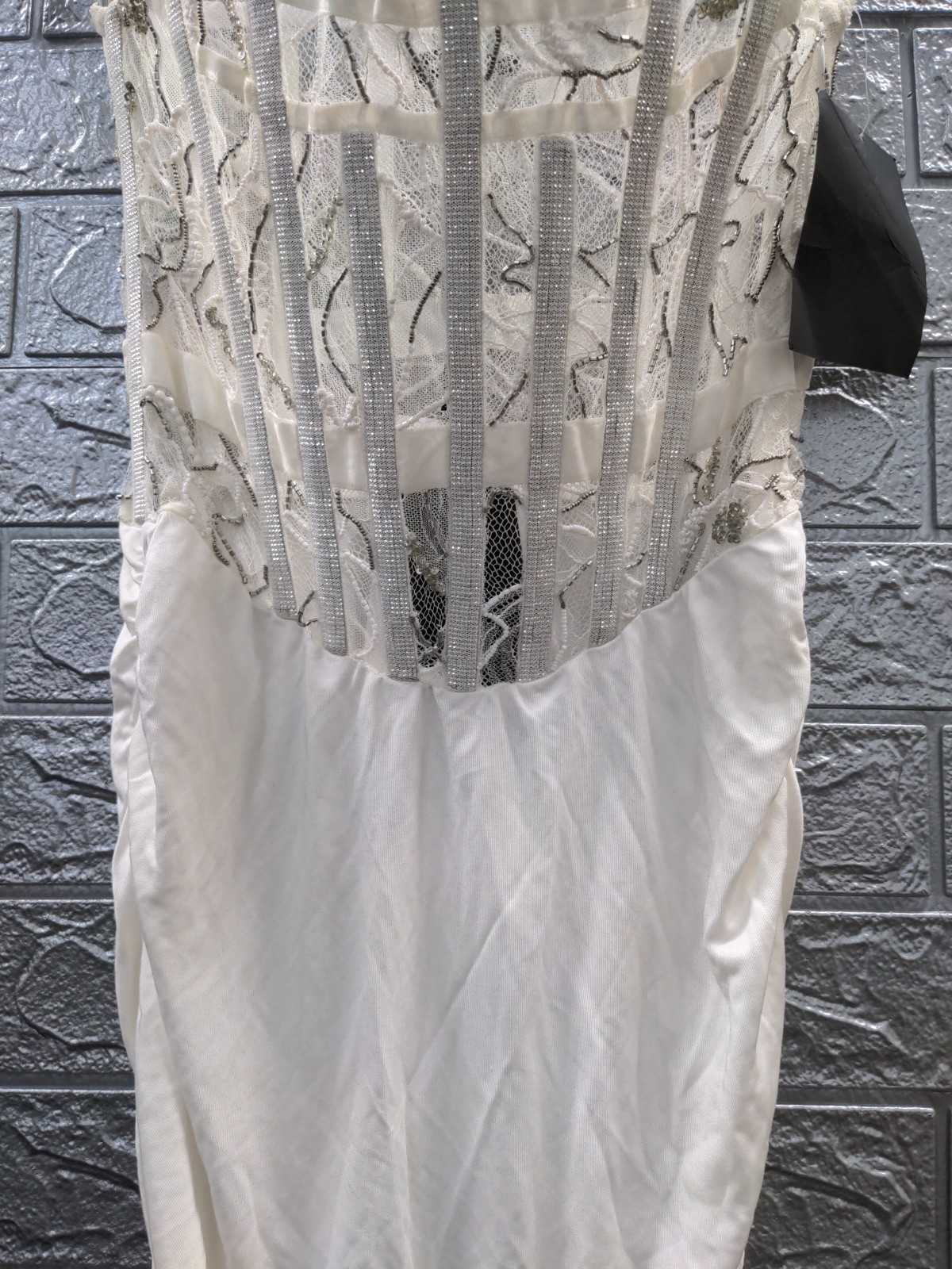 New Retrofete Fae Embellished Wedding Dress White Sz M