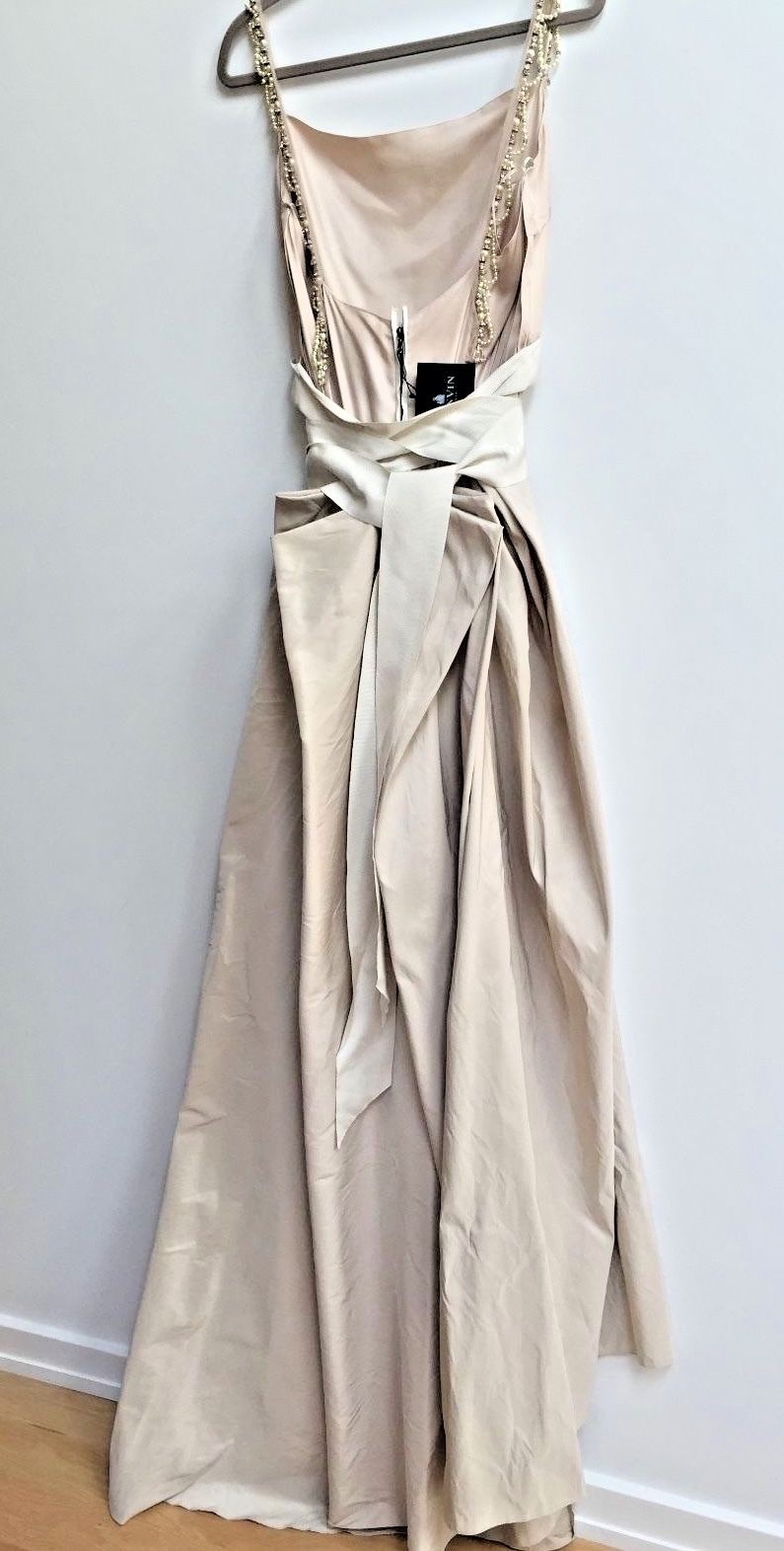 NWT LANVIN Paris $5500 Wedding Dress Ivory Silk Crystal US 12 Fr 46 Gown France