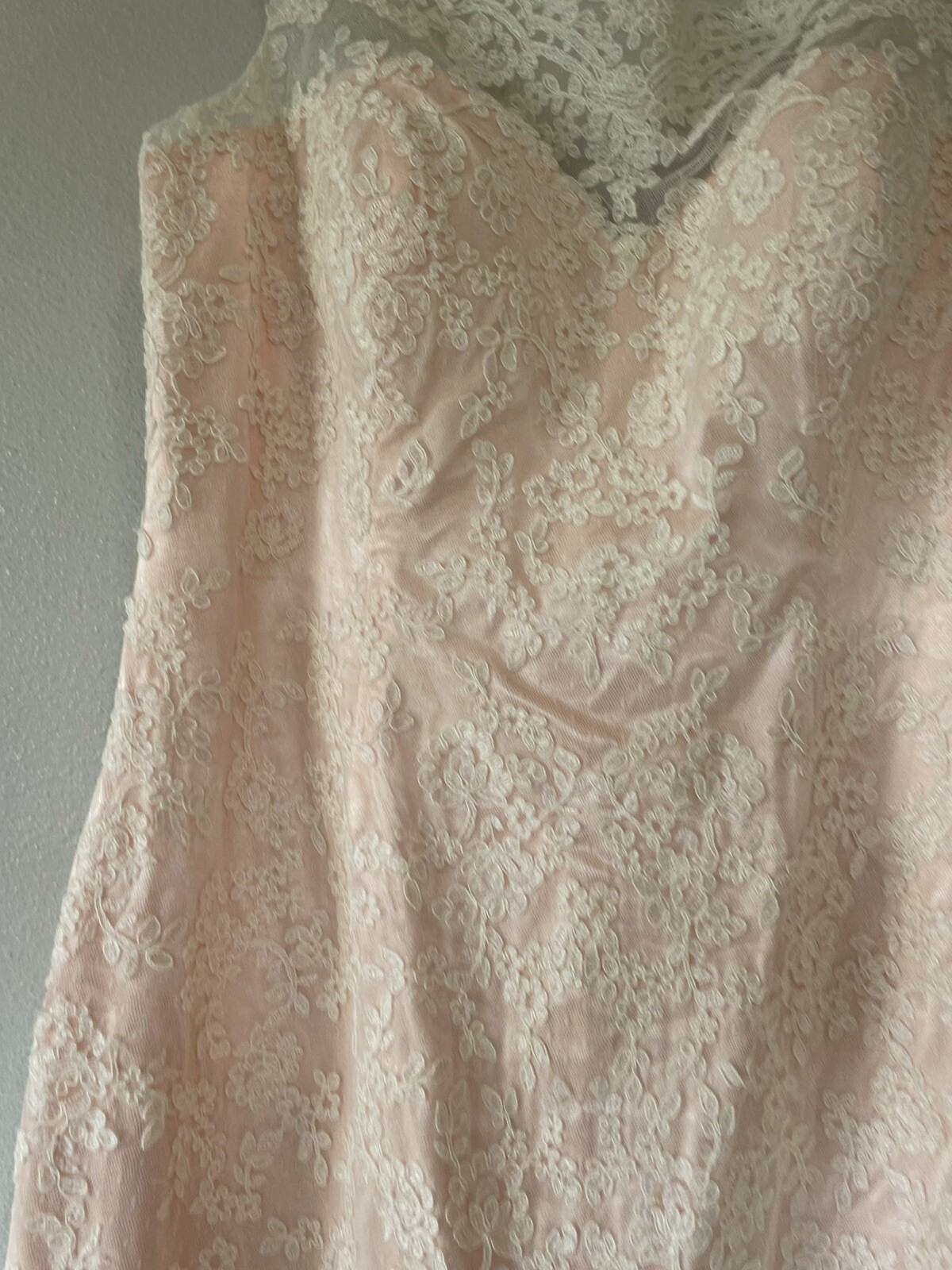 Eureka Wedding Dress Women’s 3XL New With Tags Pink/White Lace Tulle Style 3510
