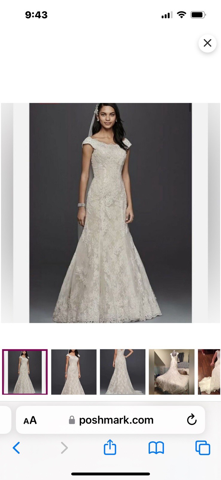 Oleg Cassini Wedding Dress CWG533 SZ14