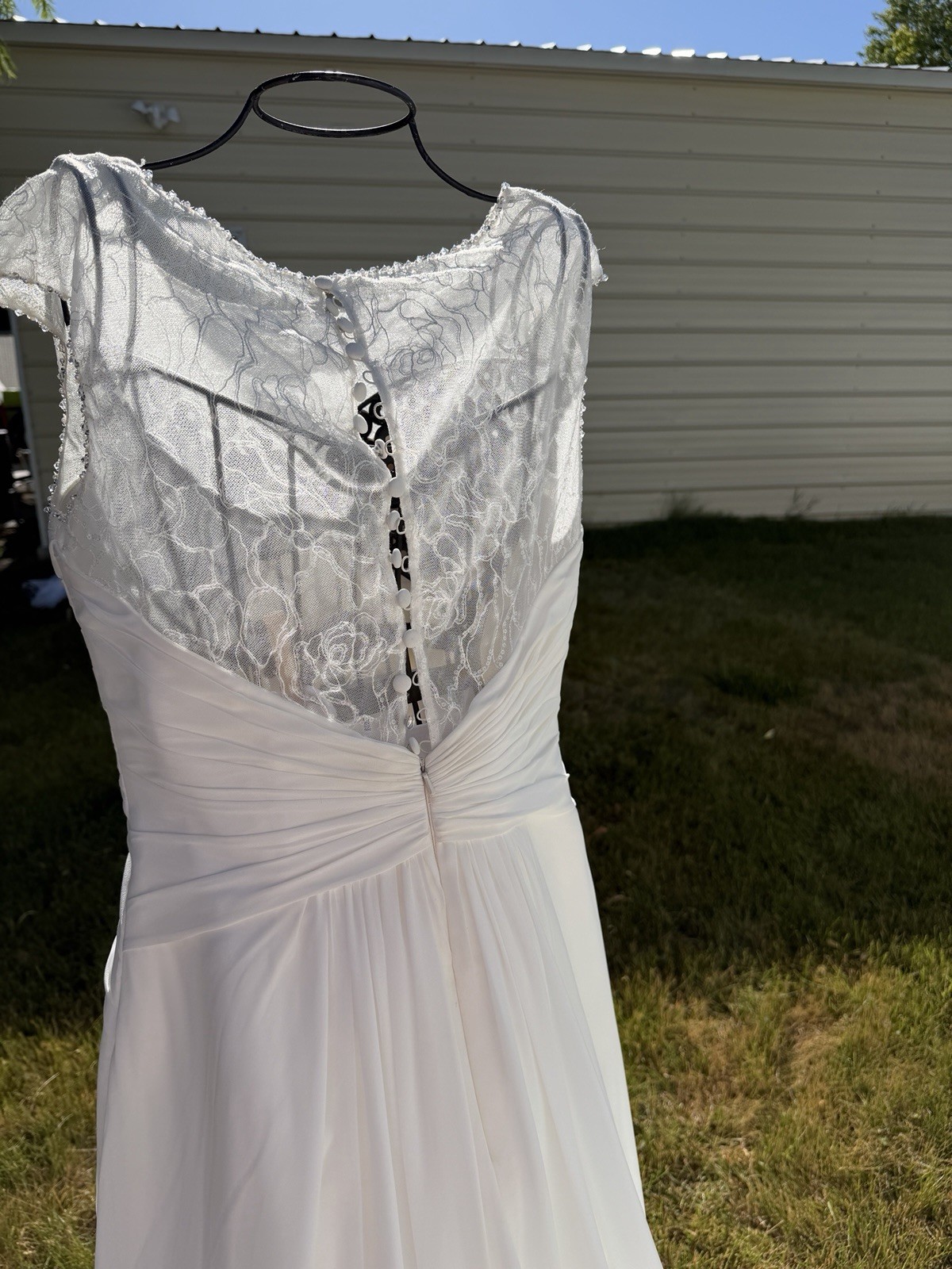 Symphony Bridal Dress 50014 Off White Size 14, Hoop, Veil & Undergarment Corset