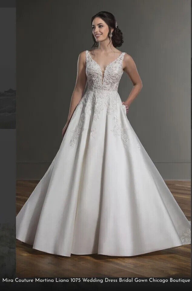 New With Tag;Martina Liana 1075 Wedding Dress;Size 12;NEVER WORN OR ALTERED;SILK