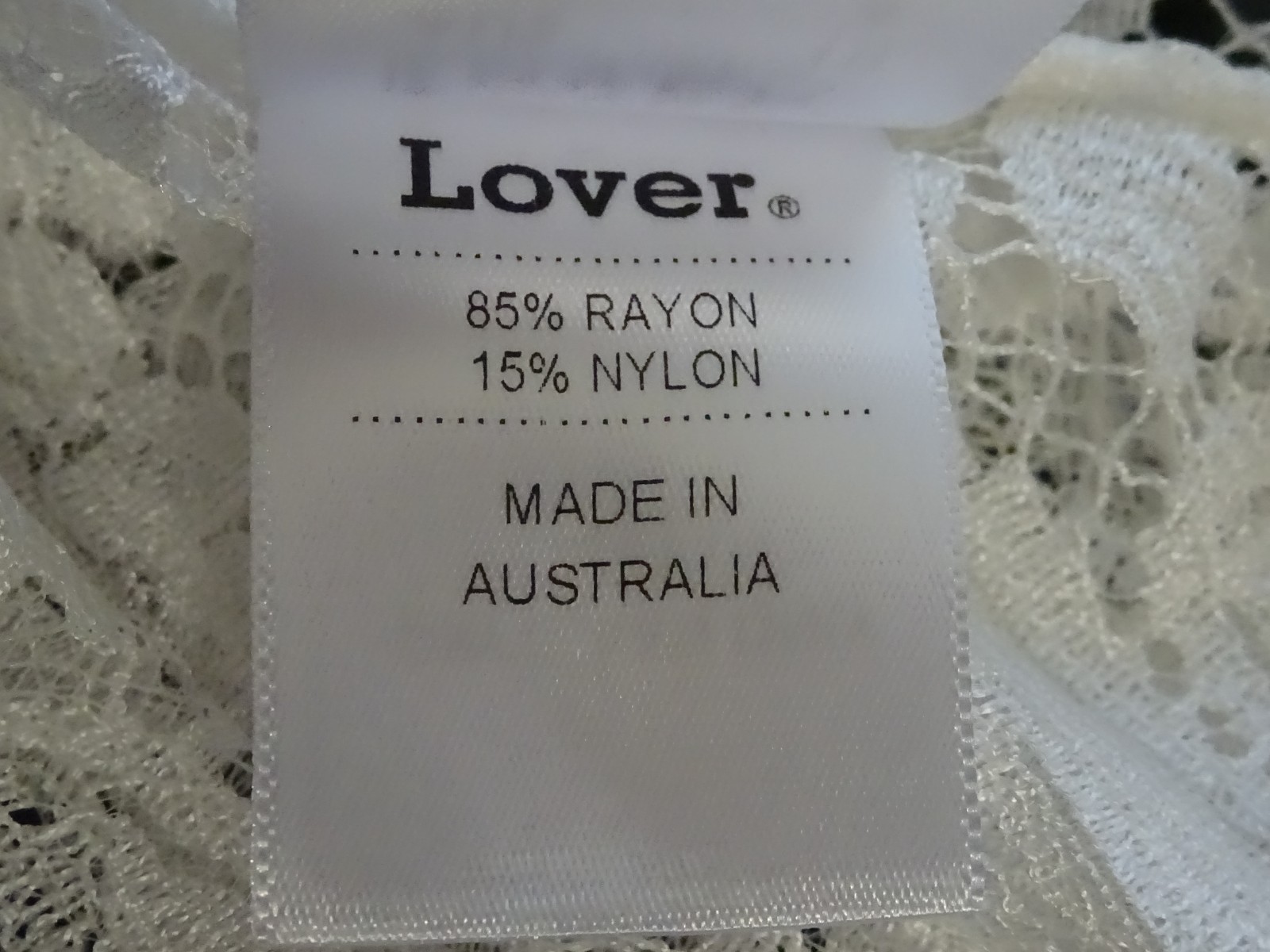 New LOVER THE LABEL White Magick ‘Wiccan’ Ivory Lace Mini Dress & Slip Size 10