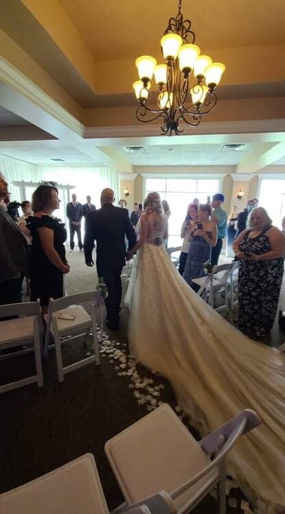 Gorgeous Custom Blush Wedding Dress Sz 12/14