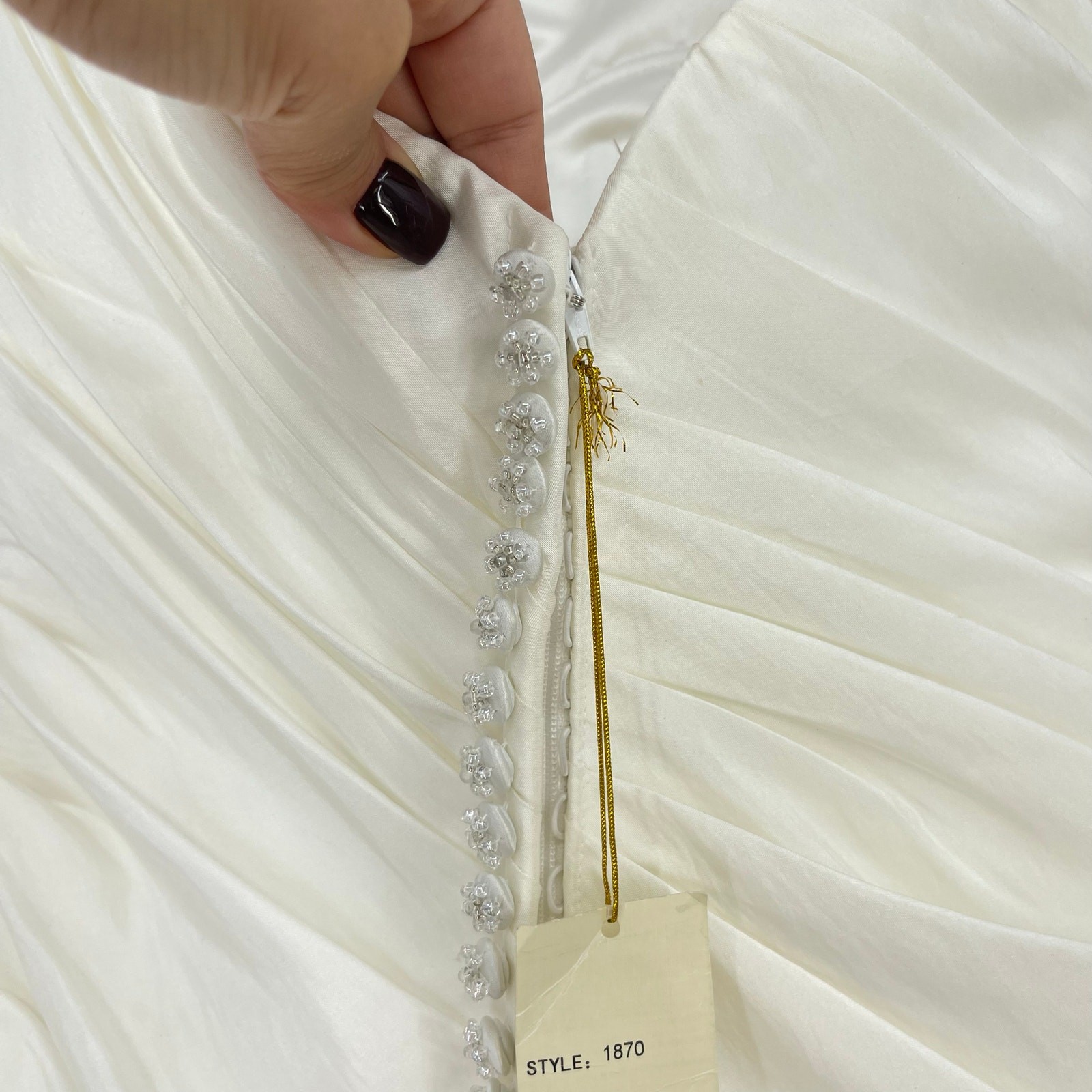 Casablanca Bridal | NWT Strapless Beaded Wedding Dress 1870 Size 12