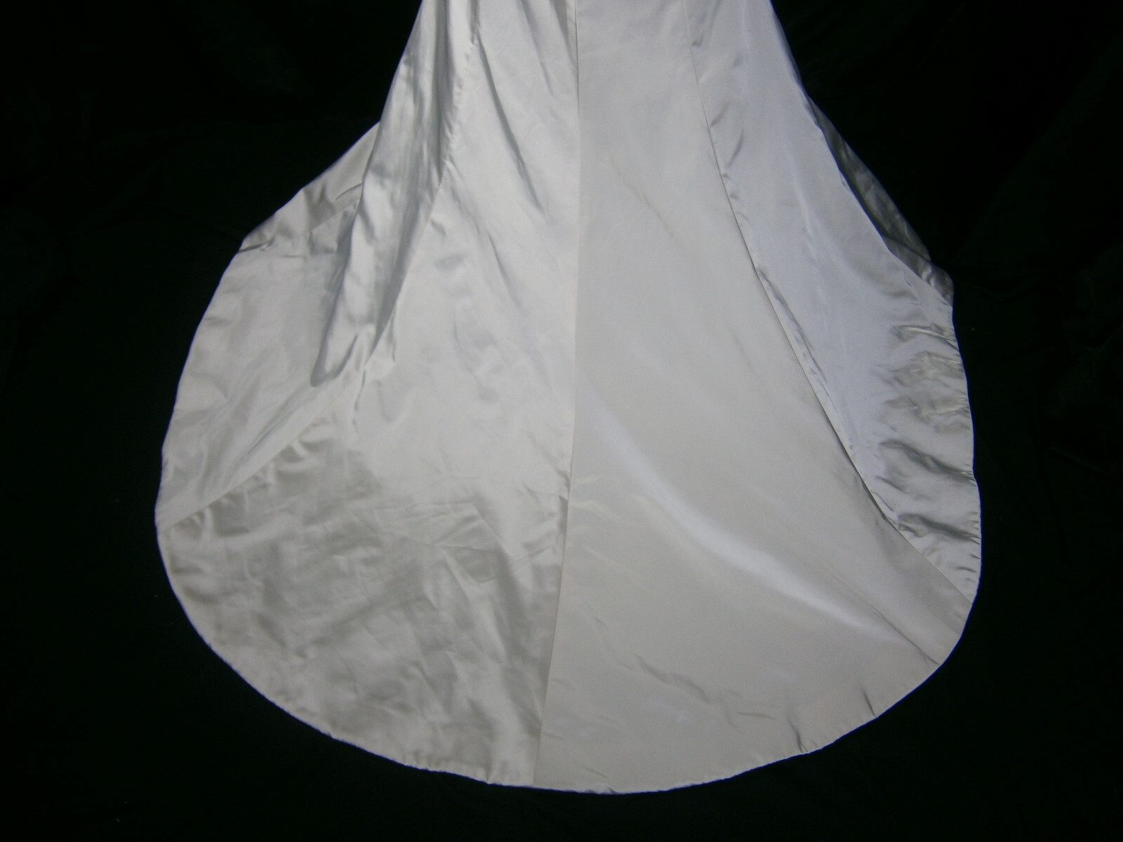 Amsale Size 10 Ivory Silk Wedding Dress One Shoulder Bow Fit & Flare Train USA