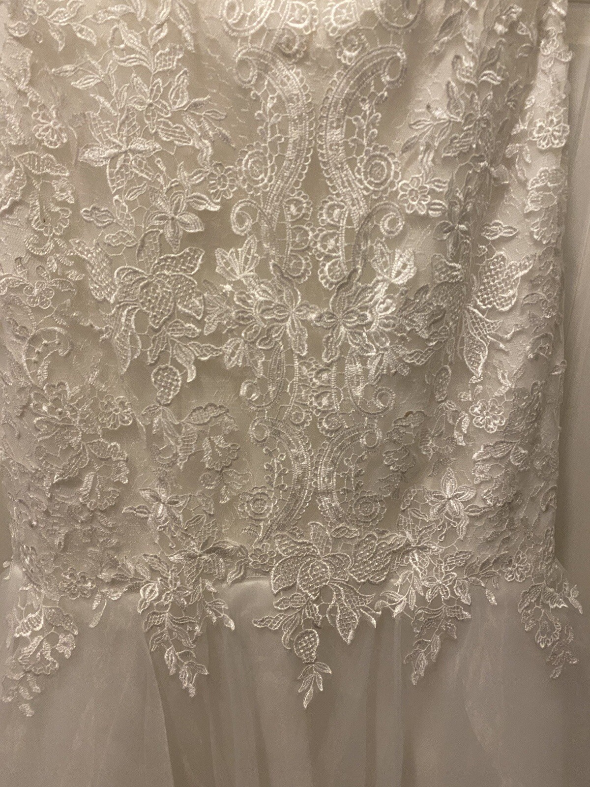 NWT Lace Mermaid Gown w/ Organza Skirt Open Back Gorgeous! USA $2,900 Bridal 12