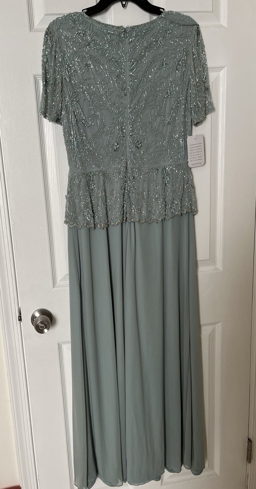 NWT, sage Green Long Wedding dress , Formal Gown, maxi Sz 8 Pissaro Nights New