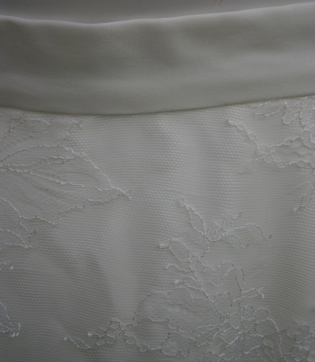 Designer Wedding SKIRT ONLY Separate 10 A-Line Lace Scallop Hem Pockets Buttons