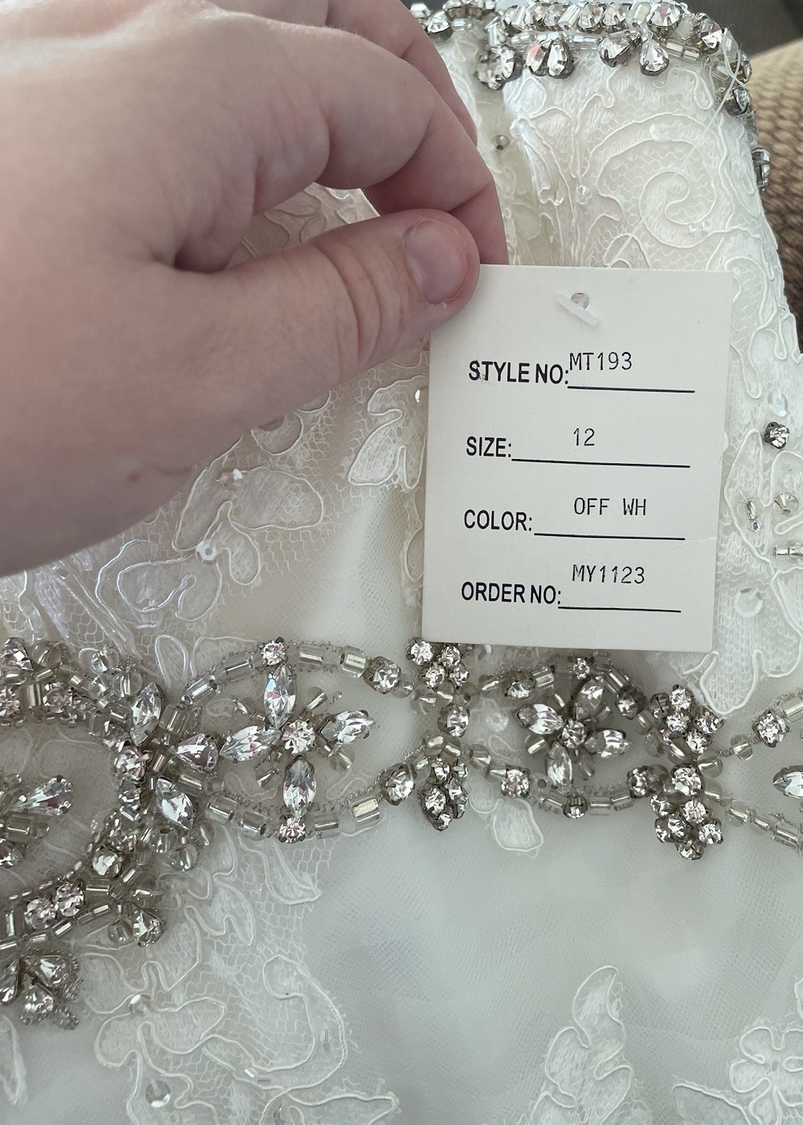 Women’s Wedding Dress Bridal Gown Sz 12 Off White NWT strapless bling sweetheart