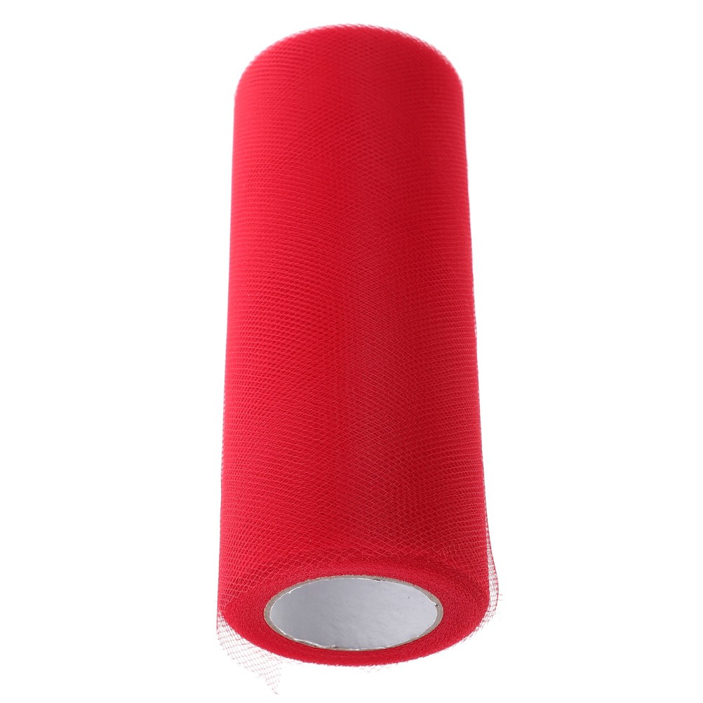 Roll of 22M*15CM Banquet Wedding DIY Tulle Craft Tutu Decoration (Red)