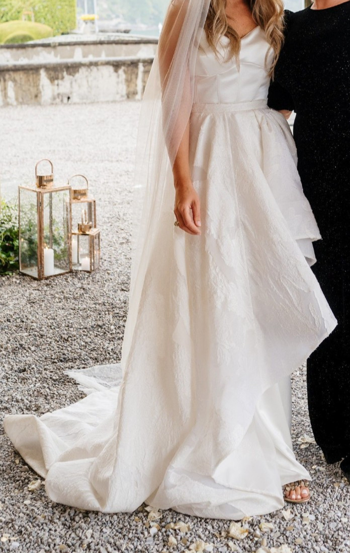 Alexandra Grecco Wedding Shadow SKIRT ONLY 6 Over Your Own Dress Jacquard Print