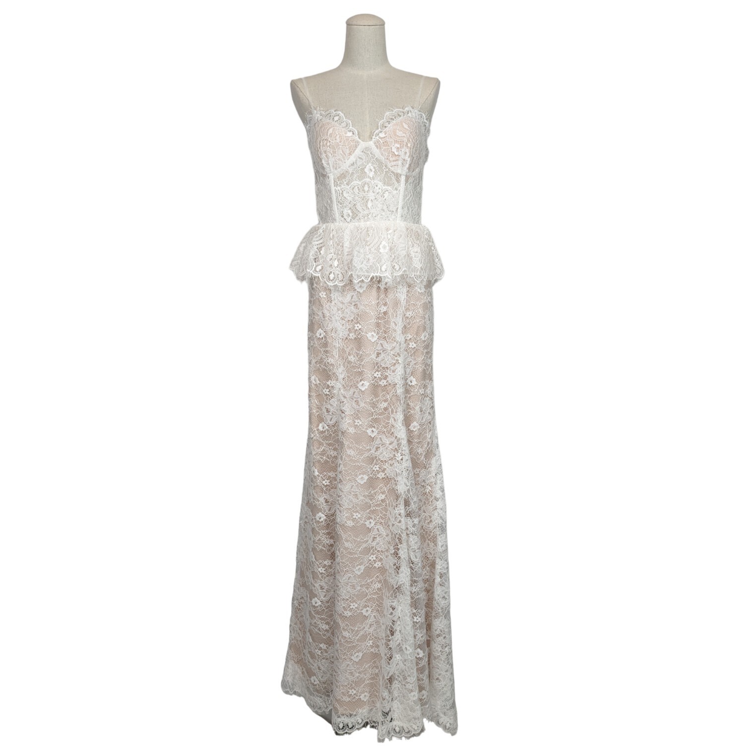NWT by Watters Marmelade Illusion Lace Wedding Dress White Sz 4