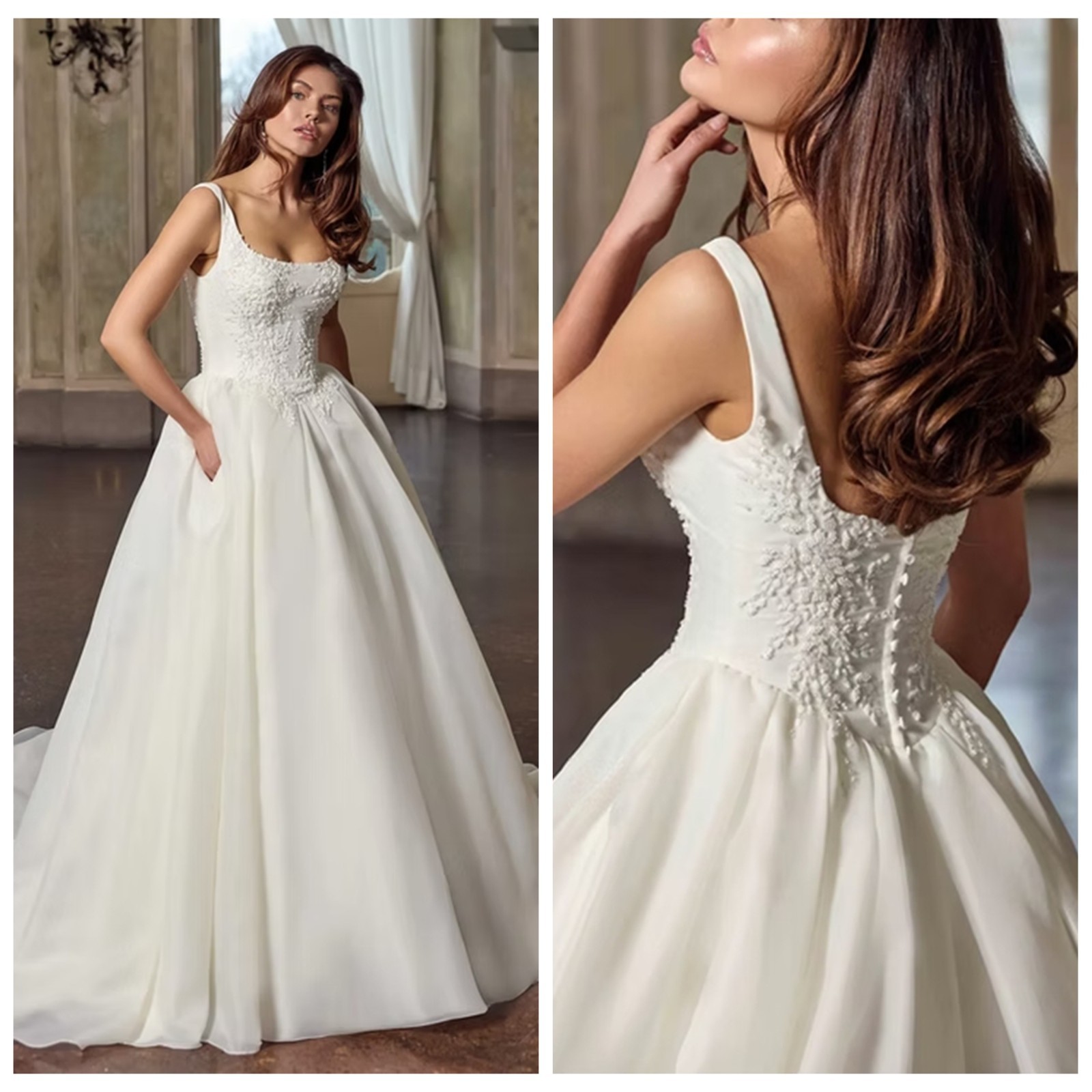 Princess Mikado Wedding Ball Gown Bridal Gown 32-60 Lace Corset Straps