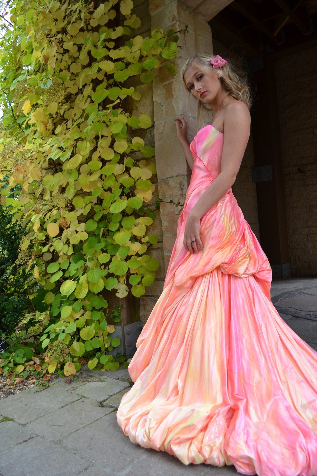 NEW Anna Maier Ulla Maija Bohemian Wedding Dress Blush Rose Peach Pink 2 4 6 8
