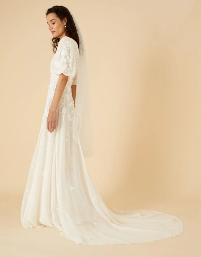 Monsoon Rosie Beaded Wedding Dress-Size 2 Anthropologie Art Deco