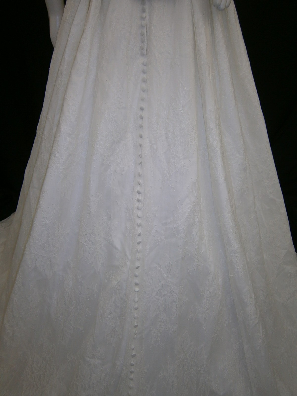 Designer Wedding SKIRT ONLY Separate 10 A-Line Lace Scallop Hem Pockets Buttons