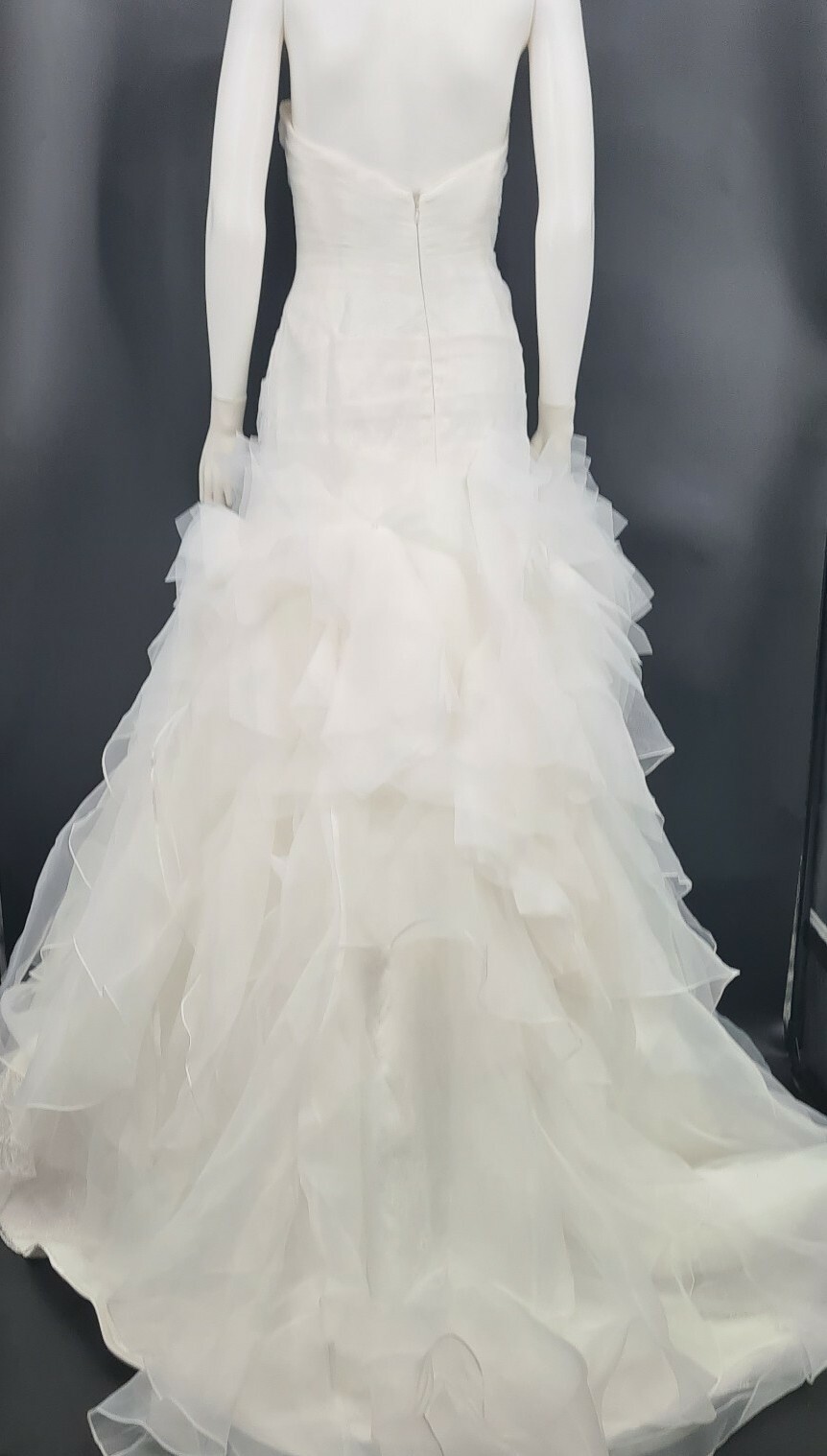 AUGUSTA Jones Strapless Lace Trumpet Mermaid Wedding Dress Size 12 Vintage