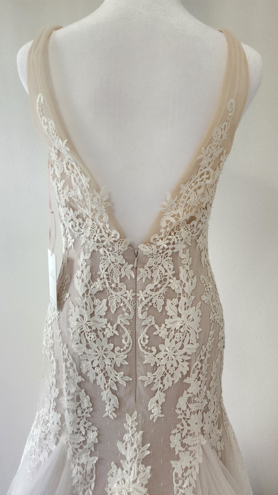 NEW Retail $1700 Willowby by Watters Kalie Lace Ivory/Blush Wedding Dress Size 2