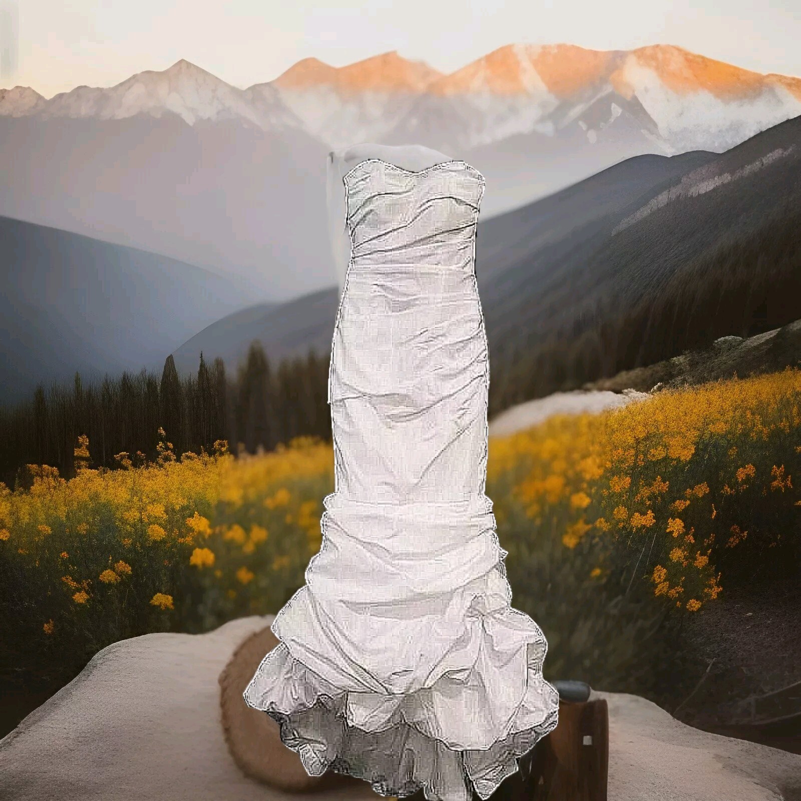 Angelina Faccenda Mori Lee Bodice Ivory White Wedding Dress Sz 8
