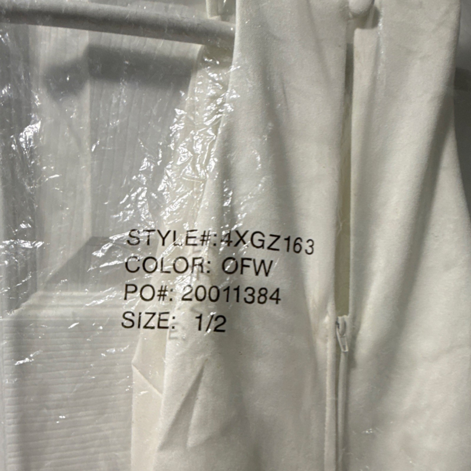 Macy’s Off White Feather Halter Neck Sleeveless Full-Length Wedding Dress 1/2