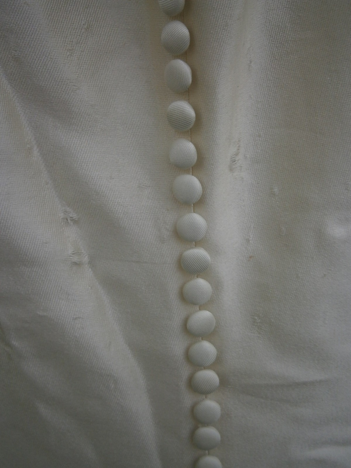Cristine Anthony Wedding Dress 6 Ivory Silk Trumpet Plunging V Back Buttons