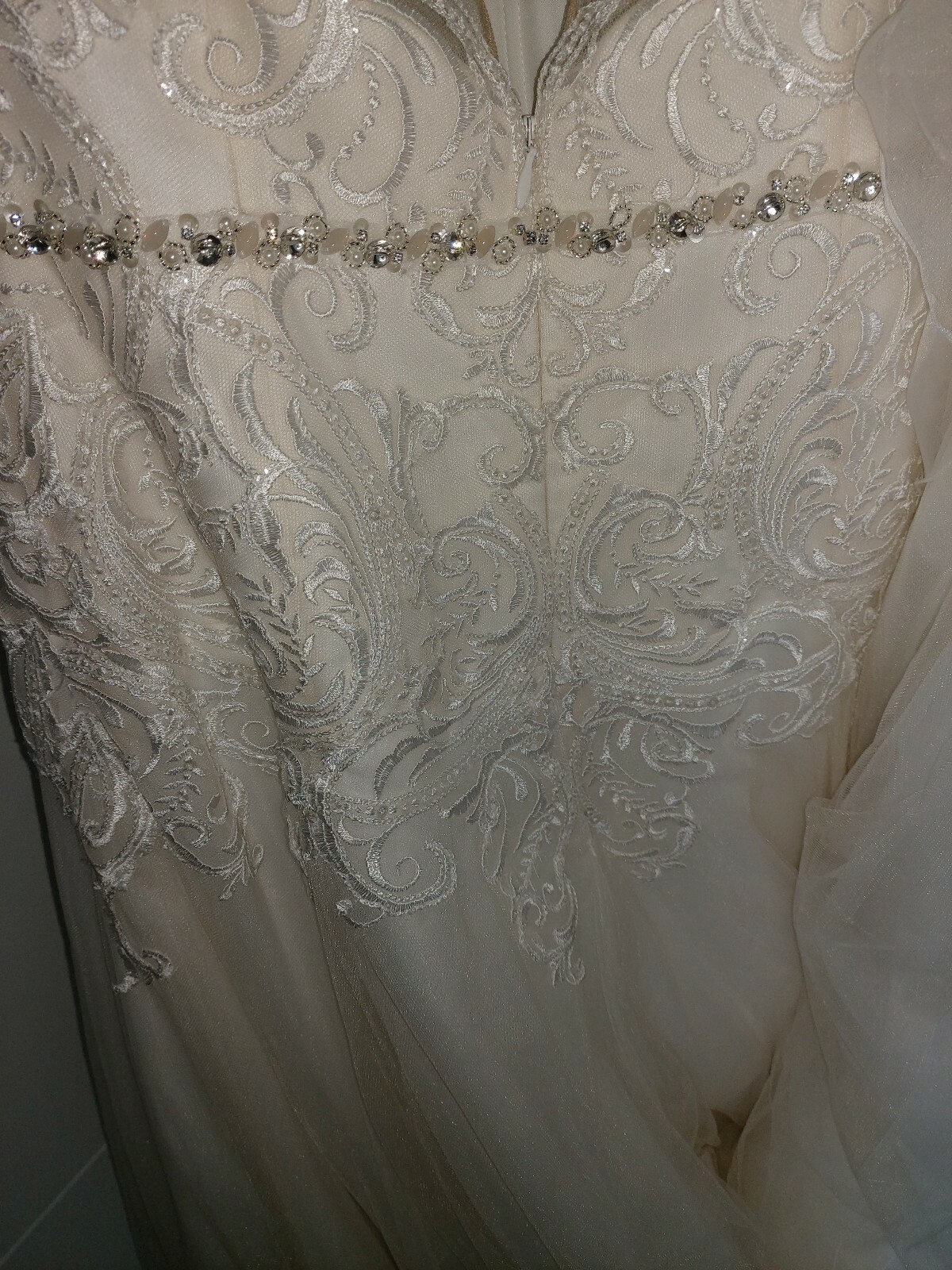 wedding dress with veil