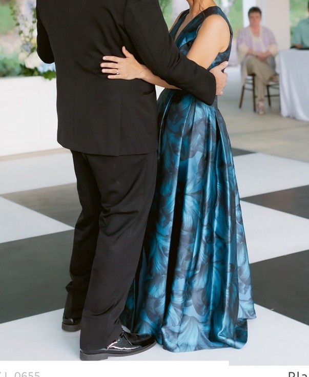 Sachin & Babi Blue Brooke Floral Ballgown Size 0 But Fits Like Size 2/4 Altered