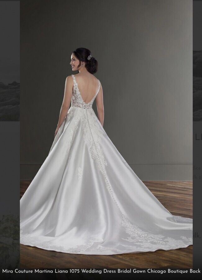 New With Tag;Martina Liana 1075 Wedding Dress;Size 12;NEVER WORN OR ALTERED;SILK