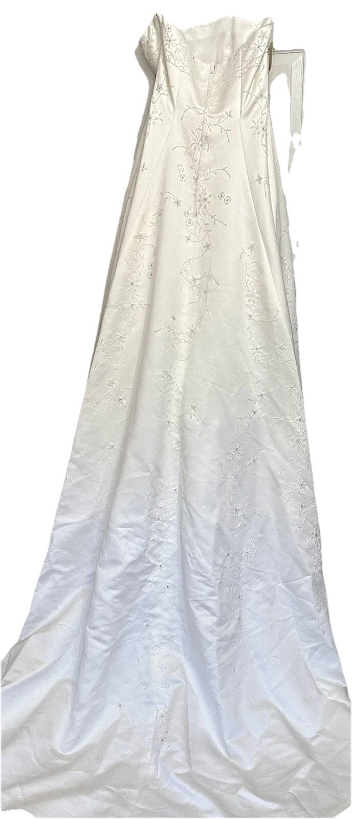 NEW PRIVATE COLLECTION WHITE/SILVER WEDDING BRIDAL GOWN DRESS 8/10 ORIG $750