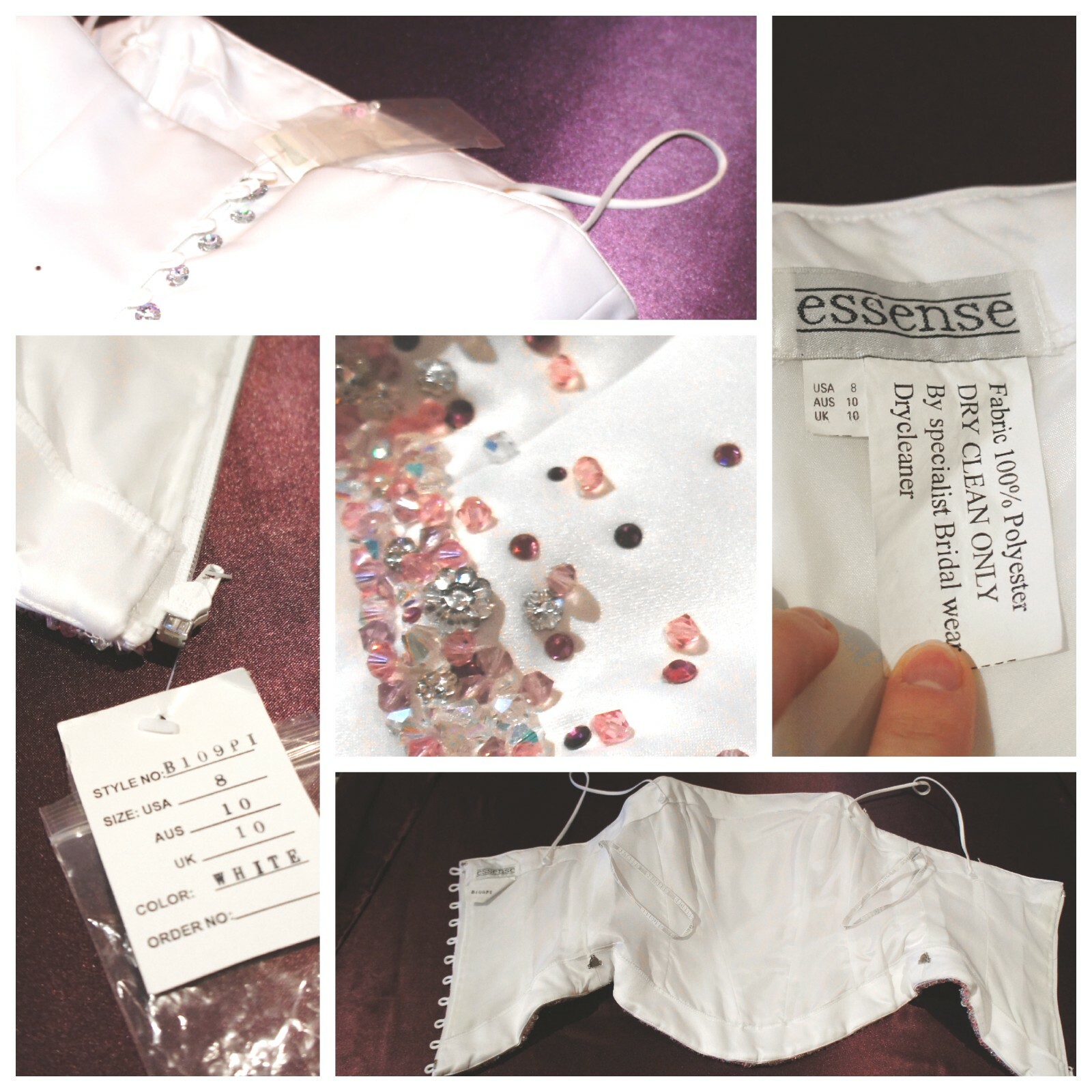 Essense Australia Bridal Bodice top . Separate . Swarovski . Size 8