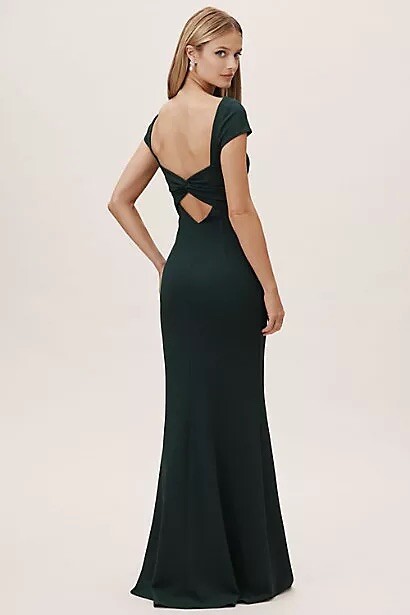 BHLDN Madison Maxi Dress Gown by Katie May Size 22 W Green $280