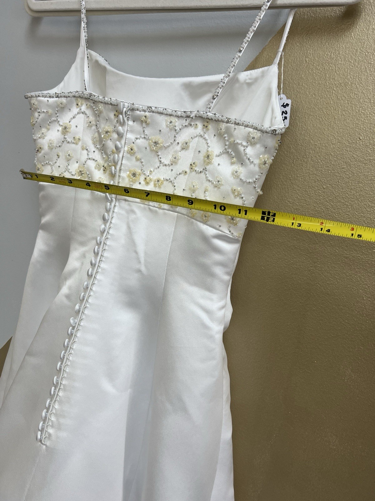 Beautiful White LA SPOSA Wedding Dress – (was $2150) Size UK 6 / US 8