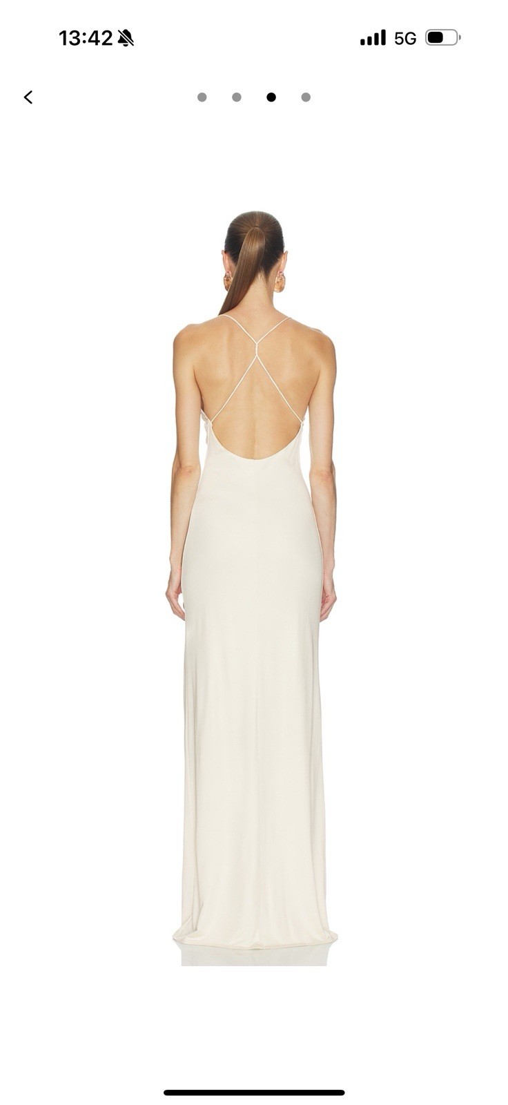 Helsa Ivory Sleeveless V-Neck Full-Length Column/Sheath Wedding Dress