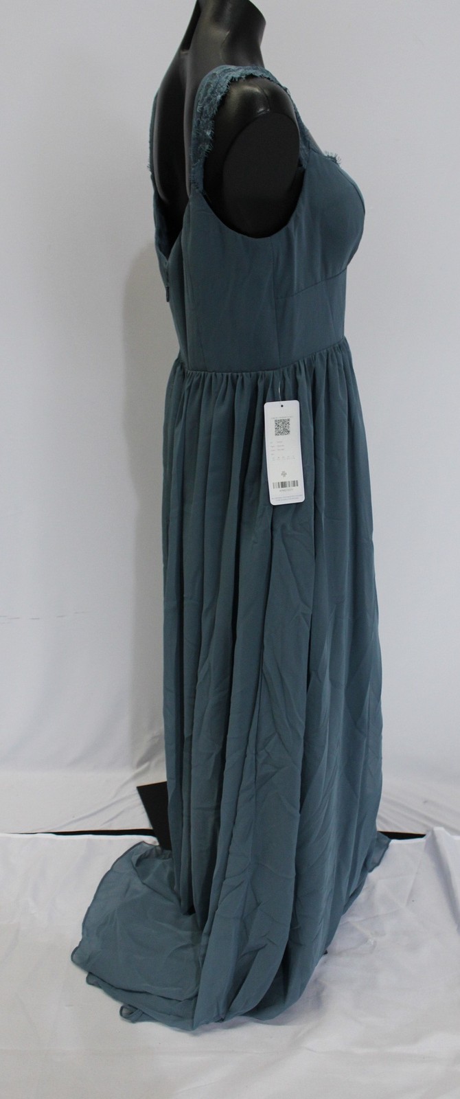 Azazie Women’s Cleobella Sweetheart Lace Chiffon Dress AP2 Twilight Size: A10
