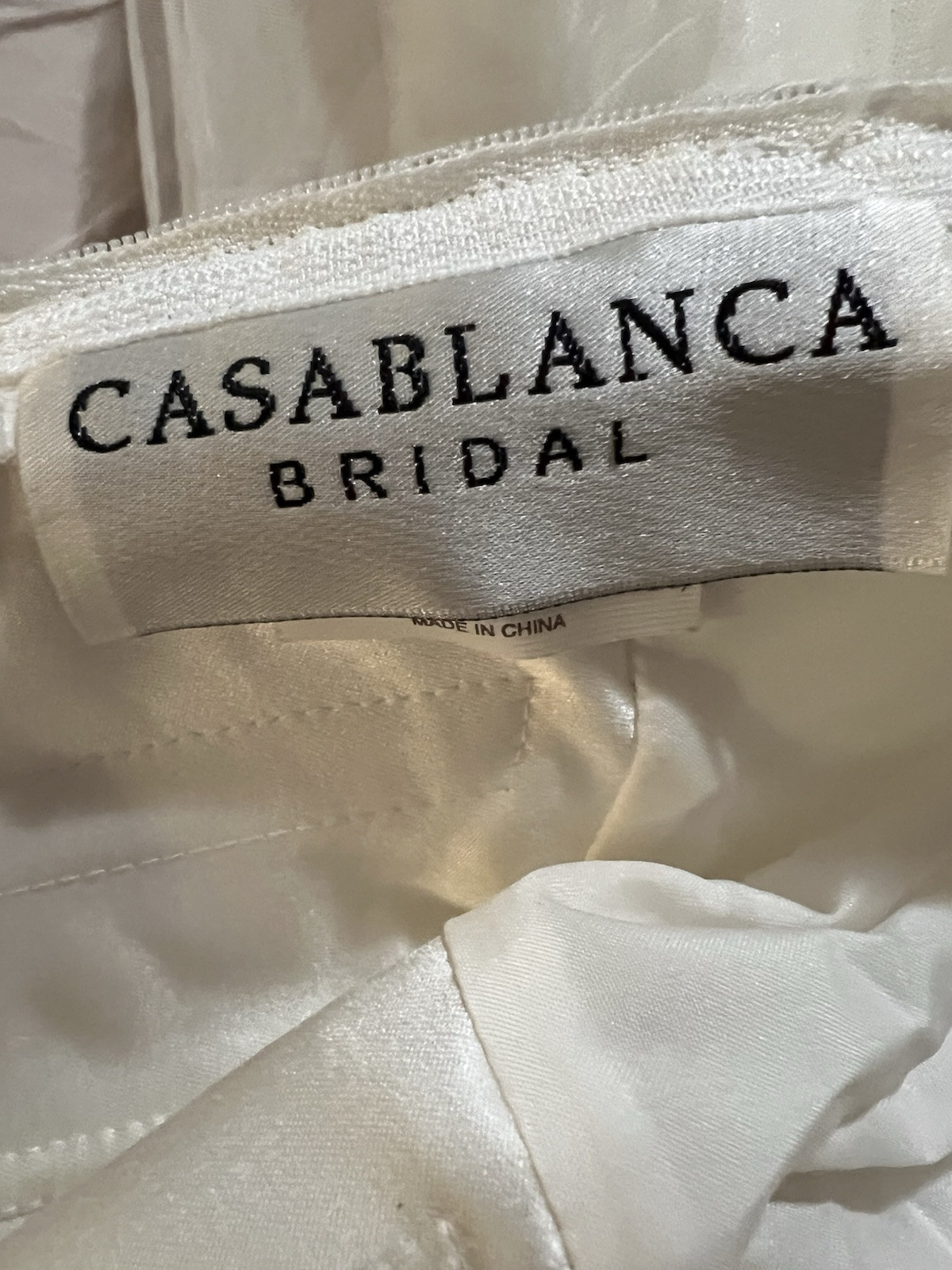 Casablanca Bridal Wedding Dress – Style 2077 – Size 0 – Ivory/Silver/Gold