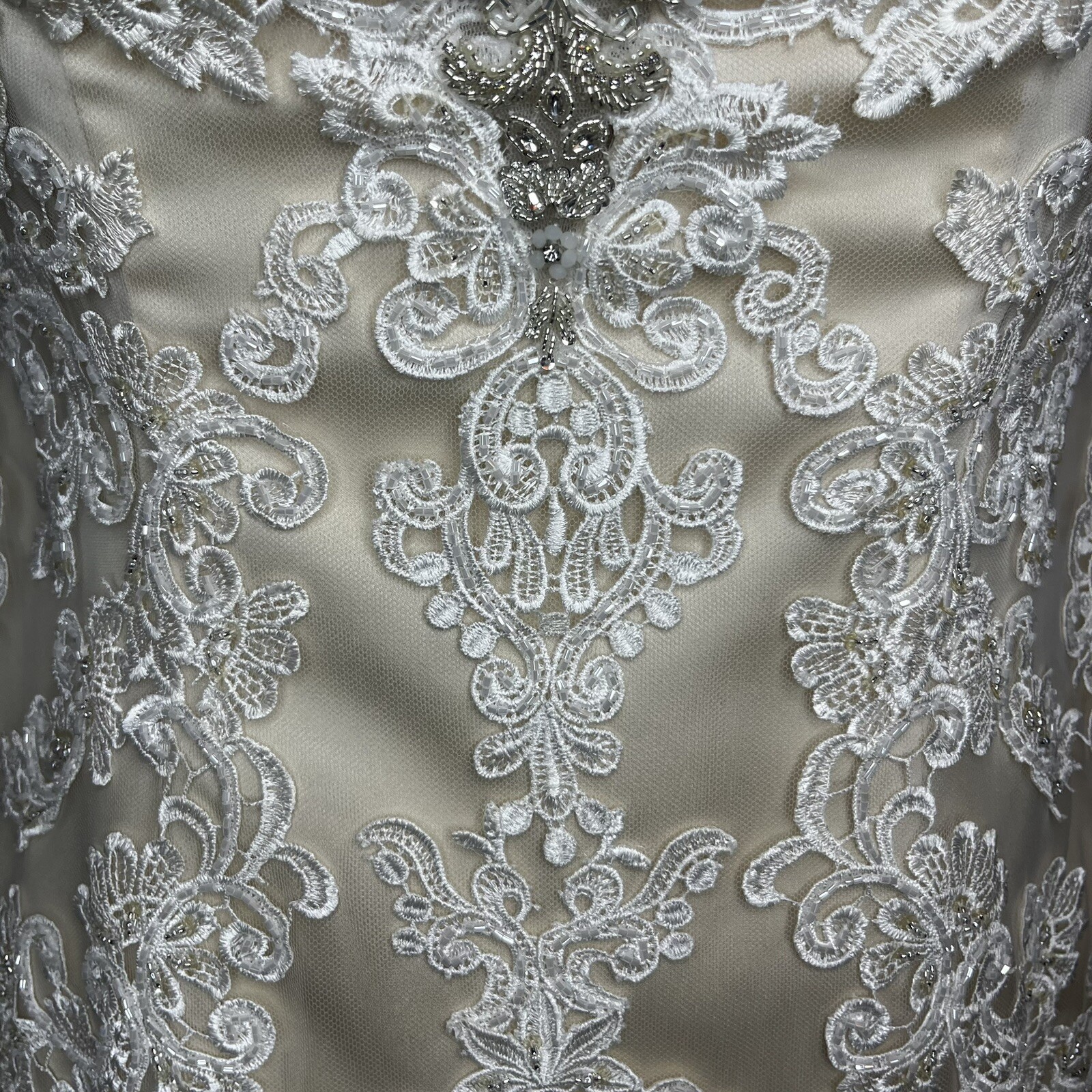 Casablanca Bridal Gown Lotus In Champagne / Ivory/ Silver Size 18 Style 2242