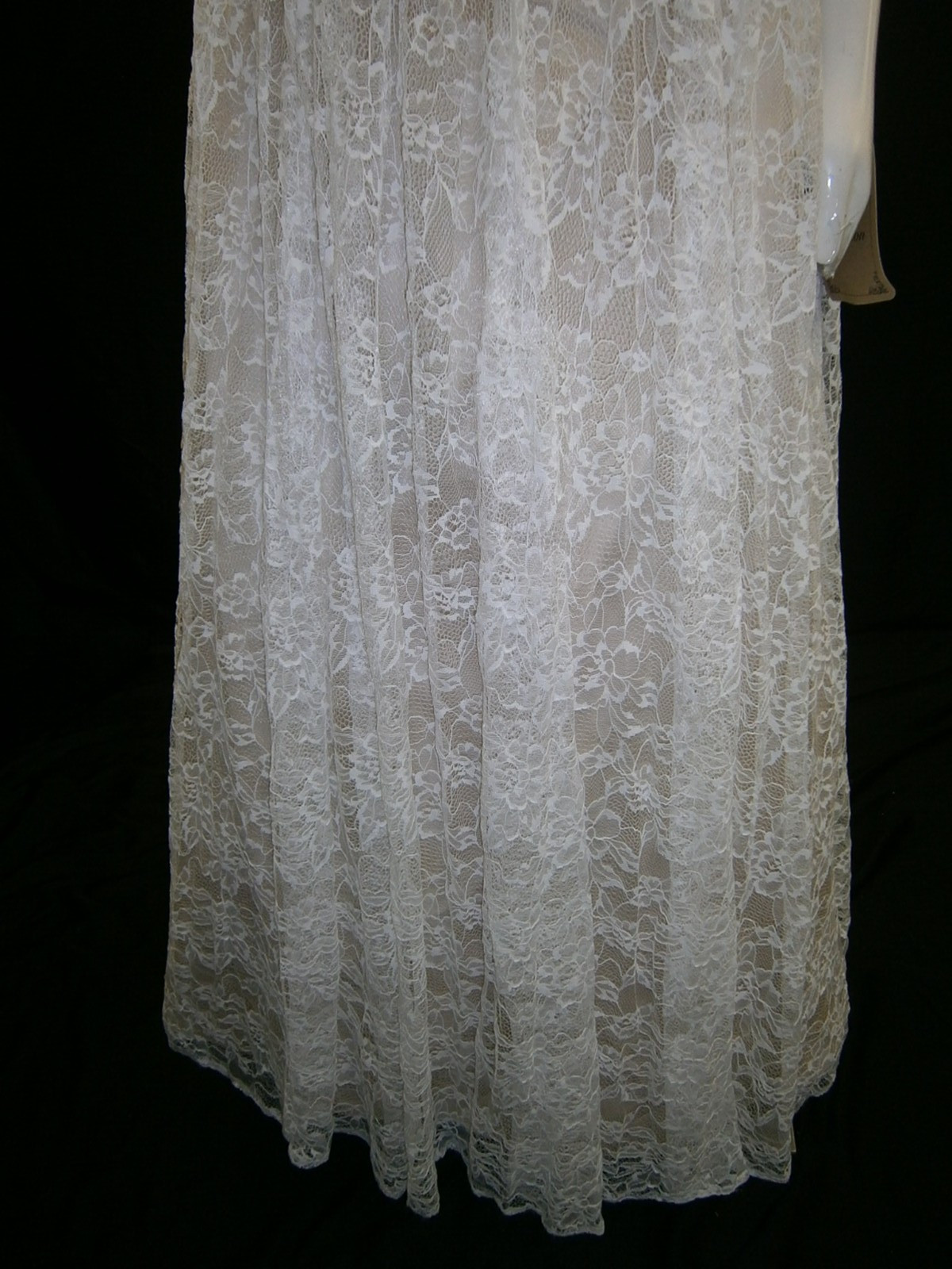Ambiance Adela 16 Wedding Gown Dress Sample Ivory Champagne Lace Belt Beaded NWT