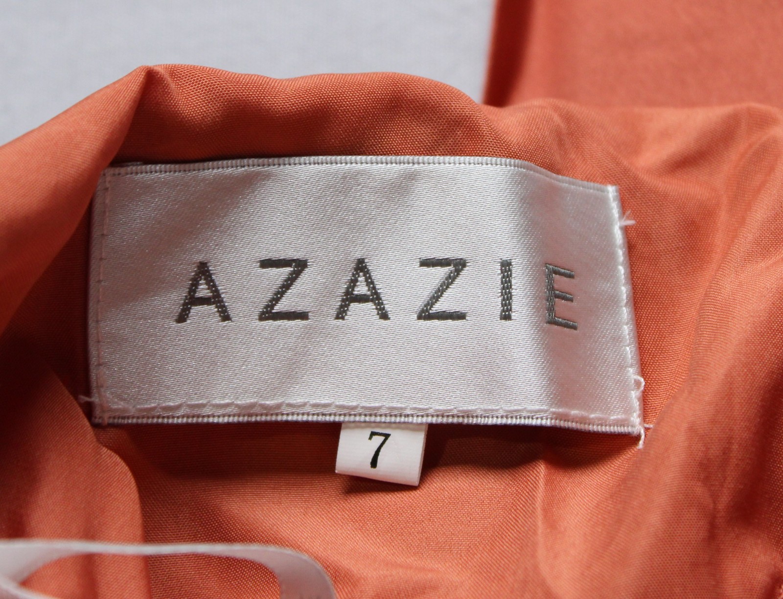 Azazie Girls Marybell A-Line Bow Tulle V-Neck Dress AP2 Mai Tai Size: 7 NWT