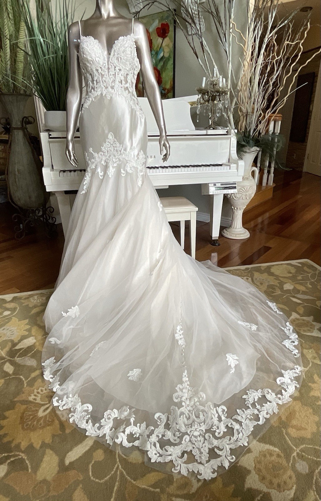 Allure Bridal Wedding Dress L541 Beaded Dress Storage Bag Incl. Size 10- NEW