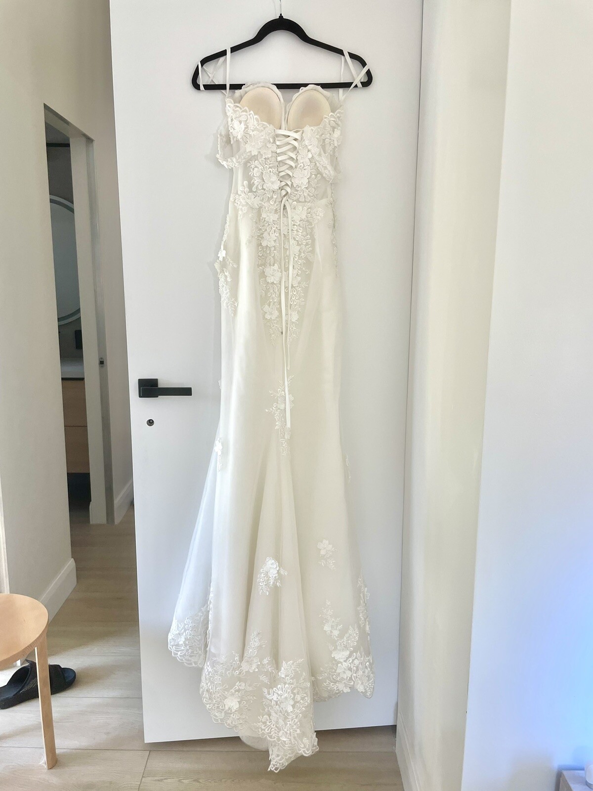 Custom Fit & Flare, Wedding Dress Skirt Overlay, Hand Beaded, NEVER WORN Petite