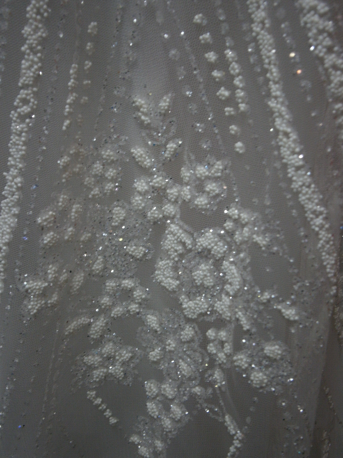 Tara Keely Hayden 2659 Wedding Dress Gown 8-12 Off-White Tulle Sparkle Open Back
