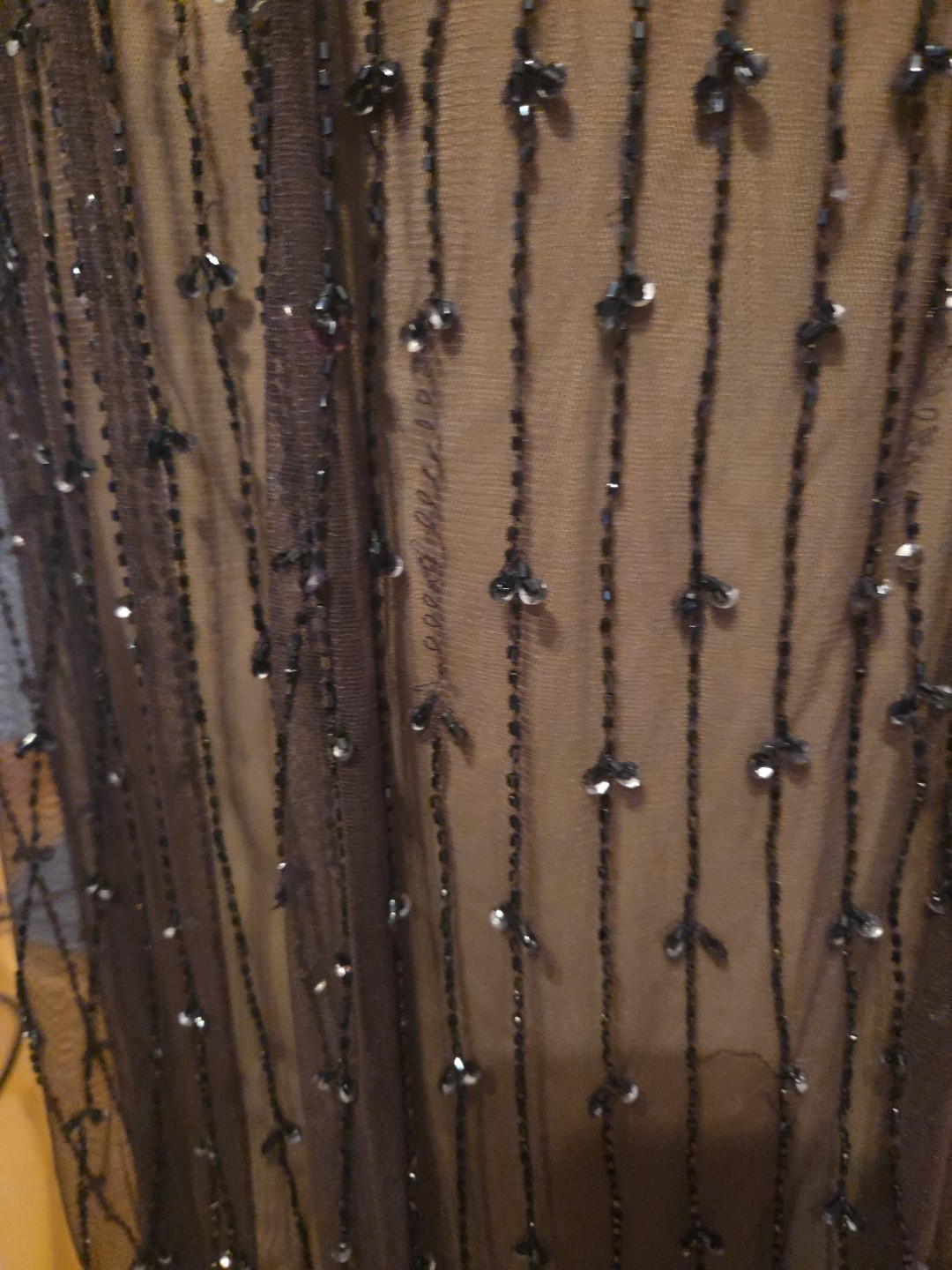 Pisarro Nights Beaded Mesh Gown Petite Sz 10 Petite Silver Wedding New Years
