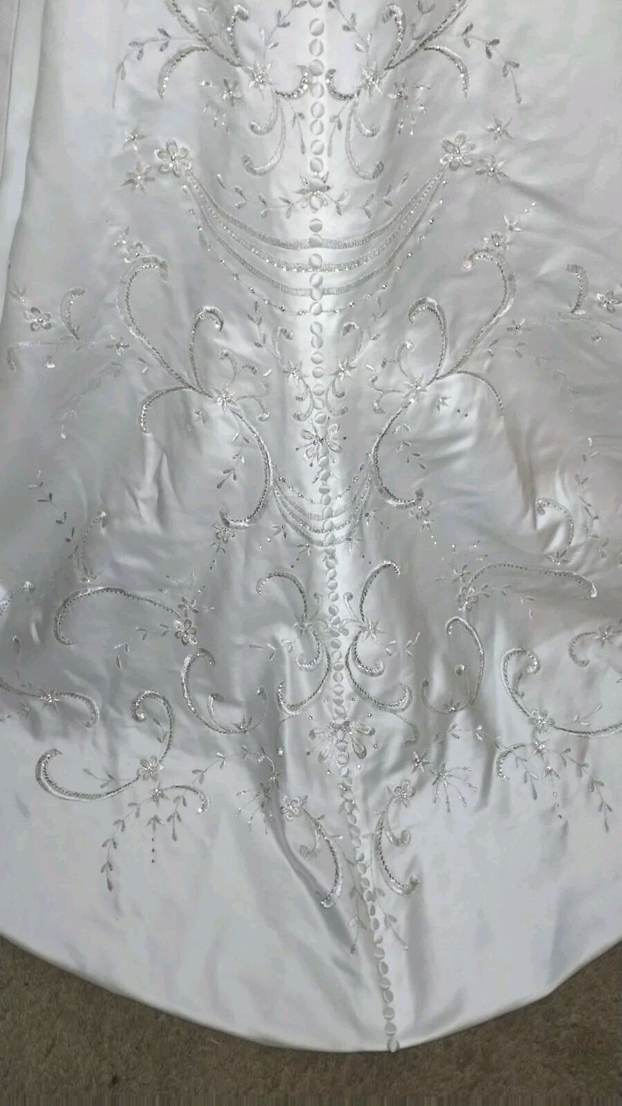 JASMINE HAUTE COUTURE BEADED RHINESTONE WEDDING DRESS BUTTON EXCELLENT PRICE!
