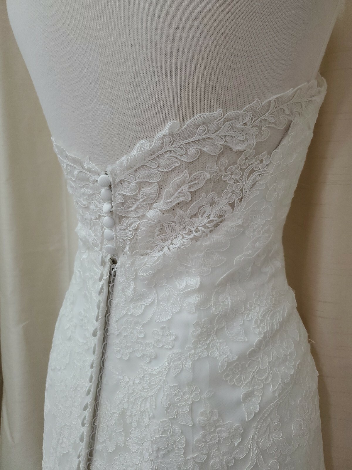 NEW Karelina Sposa Marys Bridal C8040 Trumpet Fit Flare Lace Wedding Dress Ivory